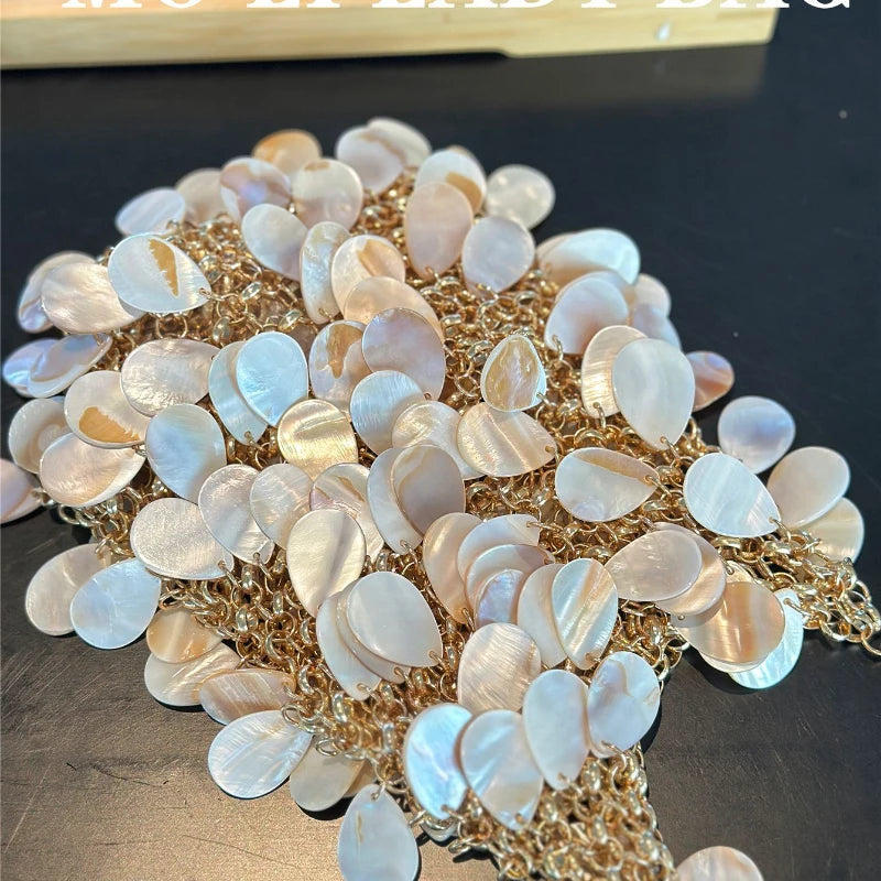 Luxury Woven Seashell Shoulder Bag | Sophisticated "Mermaid Style" Silhouette | Elegant Fairy Beaded Crossbody | "Dignified" High-Performance Embroidered Bead Essential for Radiant Versatile Styling Luxegan