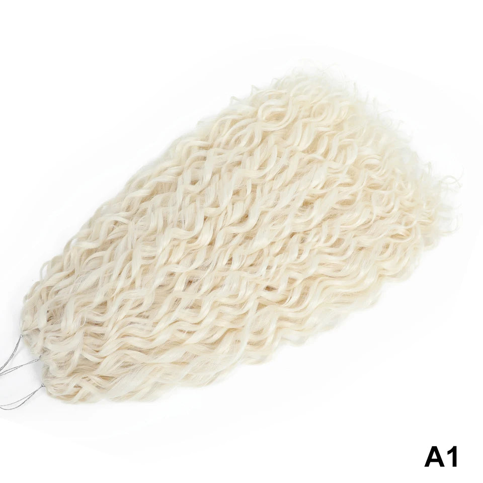 Jessica Curls Crochet Braiding Hair | Synthetic Water Wave Twist Hair 22 Inch | 53 Colors