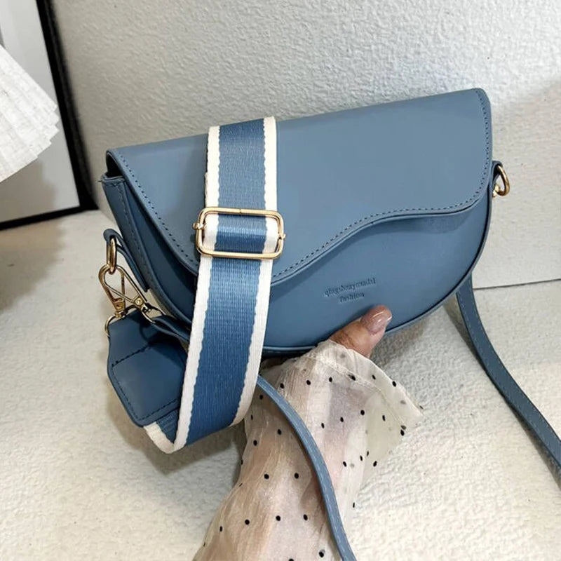 Vintage PU Leather Saddle Armpit Bag | Soft Crossbody Purse Luxegan