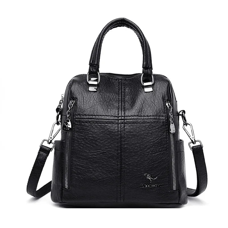 Stylish Women's PU Leather Bucket Bag | Fashionable Crossbody Handbag & Shoulder Bag | Lightweight Durable Tote with Interior Compartment | Casual & Versatile Everyday Purse Luxegan