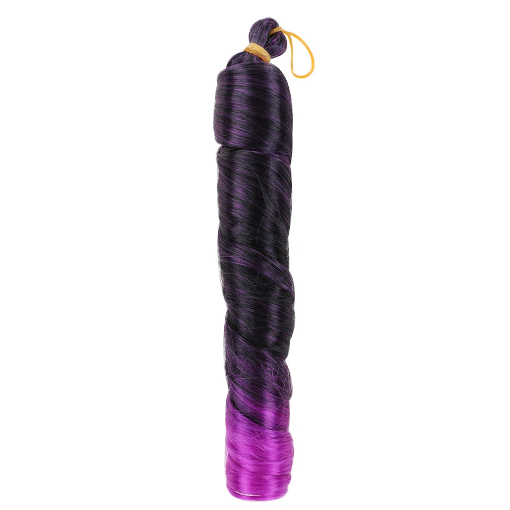 22 Inch French Curly Braiding Hair | Kanekalon Loose Wave Crochet Hair 8 Packs 100g/Pack Ombre - view 5