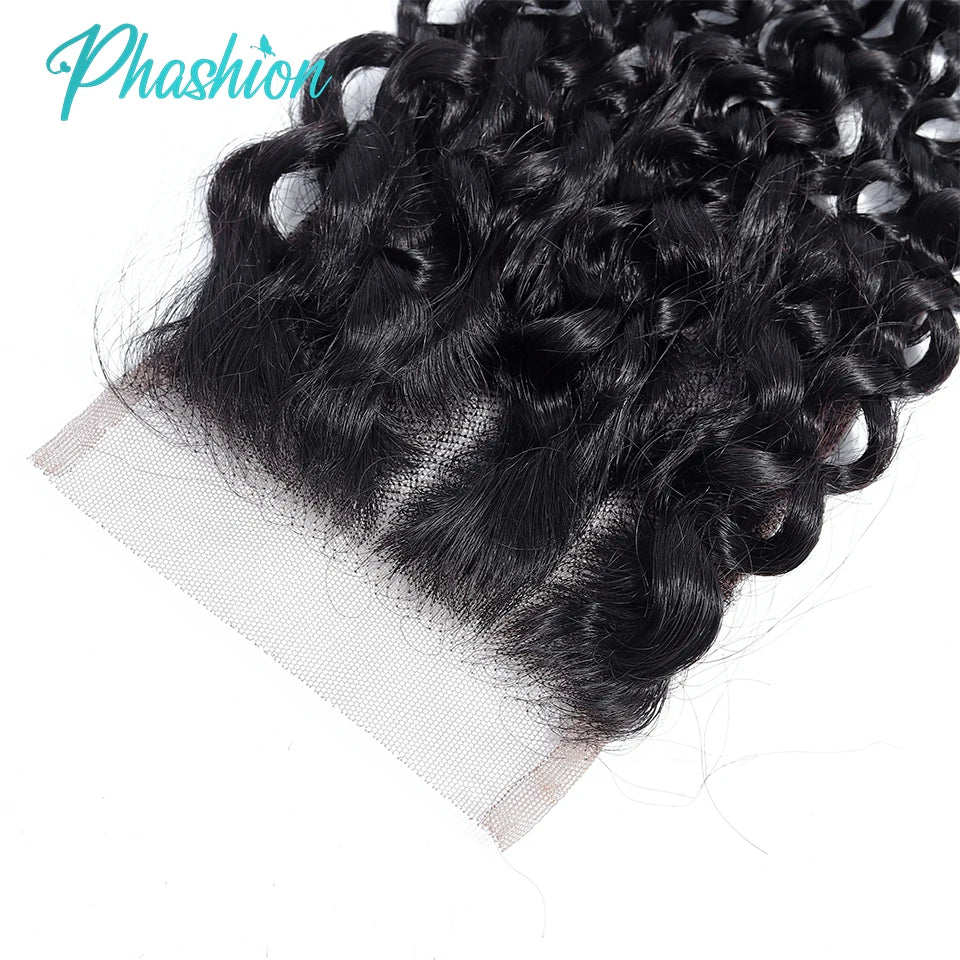 Phashion Kinky Curly Wave 13x4 Lace Frontal HD Transparent Swiss 4x4 Closure Pre Plucked Brazilian 100% Remy Human Hair On Sale