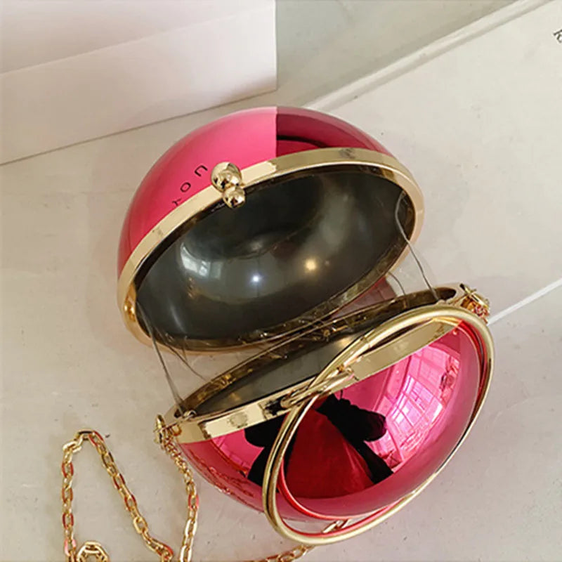 Luxury Women's Round Ball Evening Bag | Fashion Party Clutch & Purse Luxegan