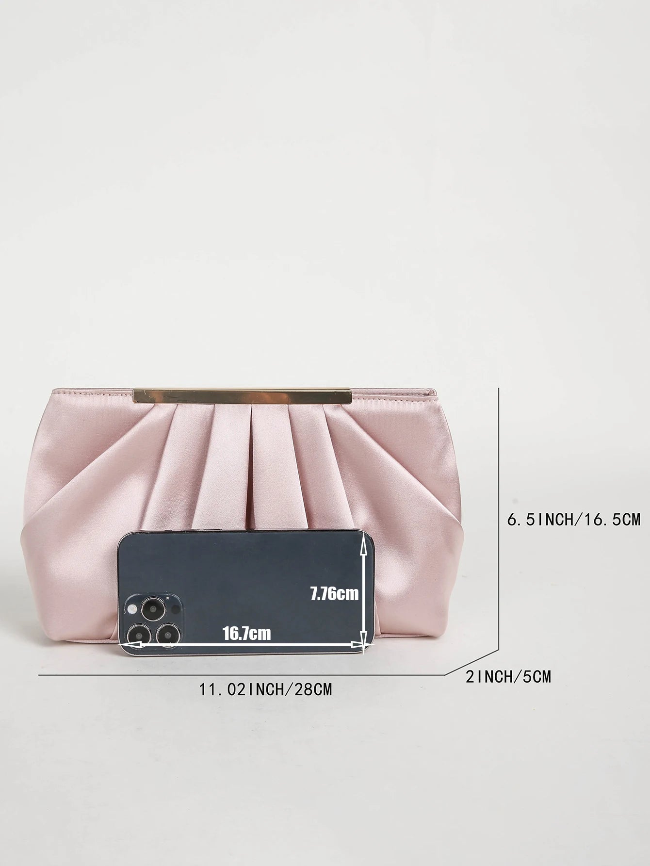 PU Leather Ruched Clutch | Elegant Formal Party & Wedding Purse Luxegan