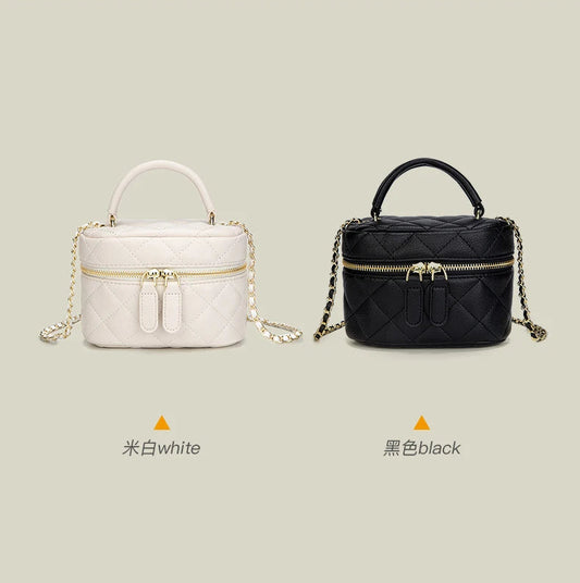 New Mini Quilted Chain Diamond Checkered Women's Crossbody Bag | Fashion Mini Designer Handbag High Quality PU Women's Small Bag Luxegan