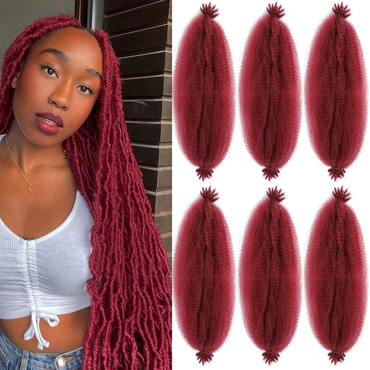 Springy Afro Twist Hair 24in | Pre-Separated Marley Twist for Faux Locs & Crochet Luxegan