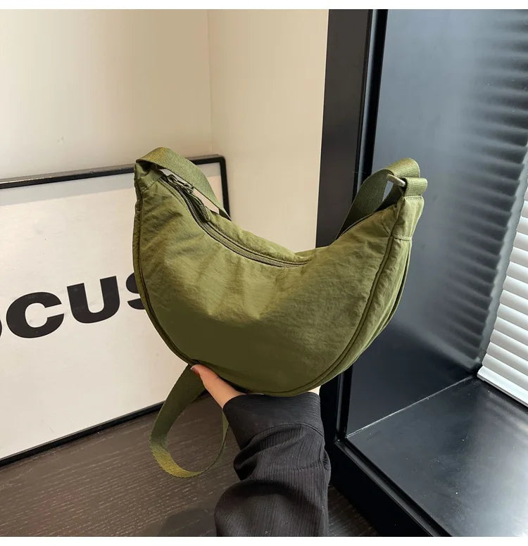 New Color Women’s Nylon Shoulder Bag | Casual Sports Hobo Crossbody | Fashionable Large Capacity Fanny Pack Purse & Handbag Luxegan