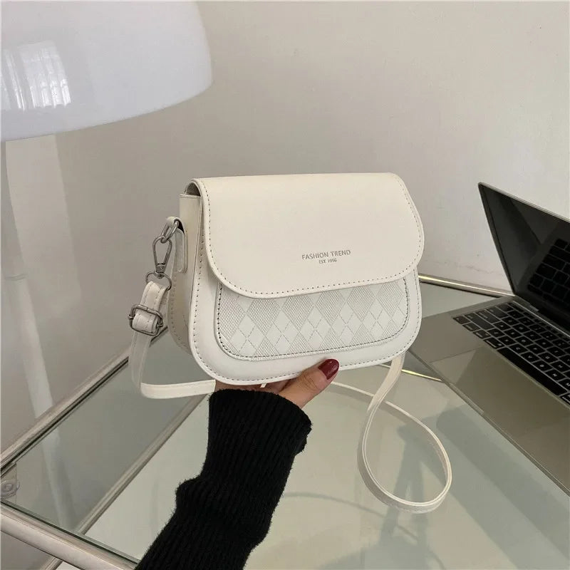 Small PU Leather Saddle Bag | Fashion Flap Crossbody Purse Luxegan