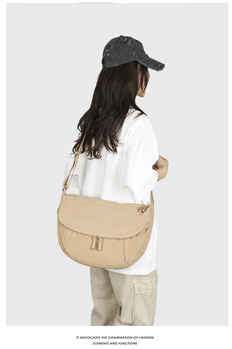 Ultra-light Nylon Dumpling Bag | Soft & Trendy Crossbody Hobo Luxegan