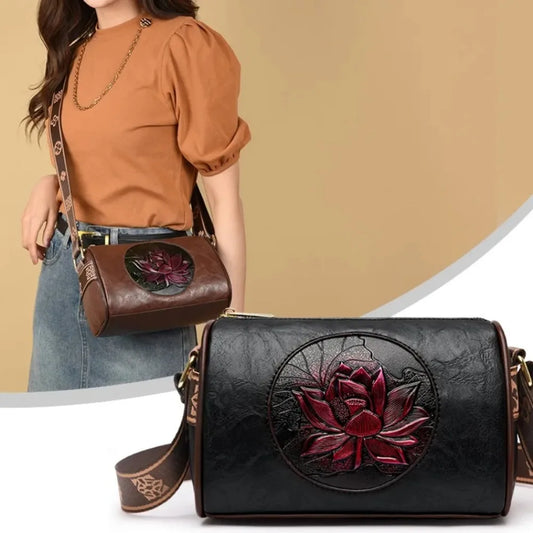 High-Quality Casual Women's Handbag | Print Solid Color Crossbody Bag & Soft Leather Shoulder Bag Luxegan