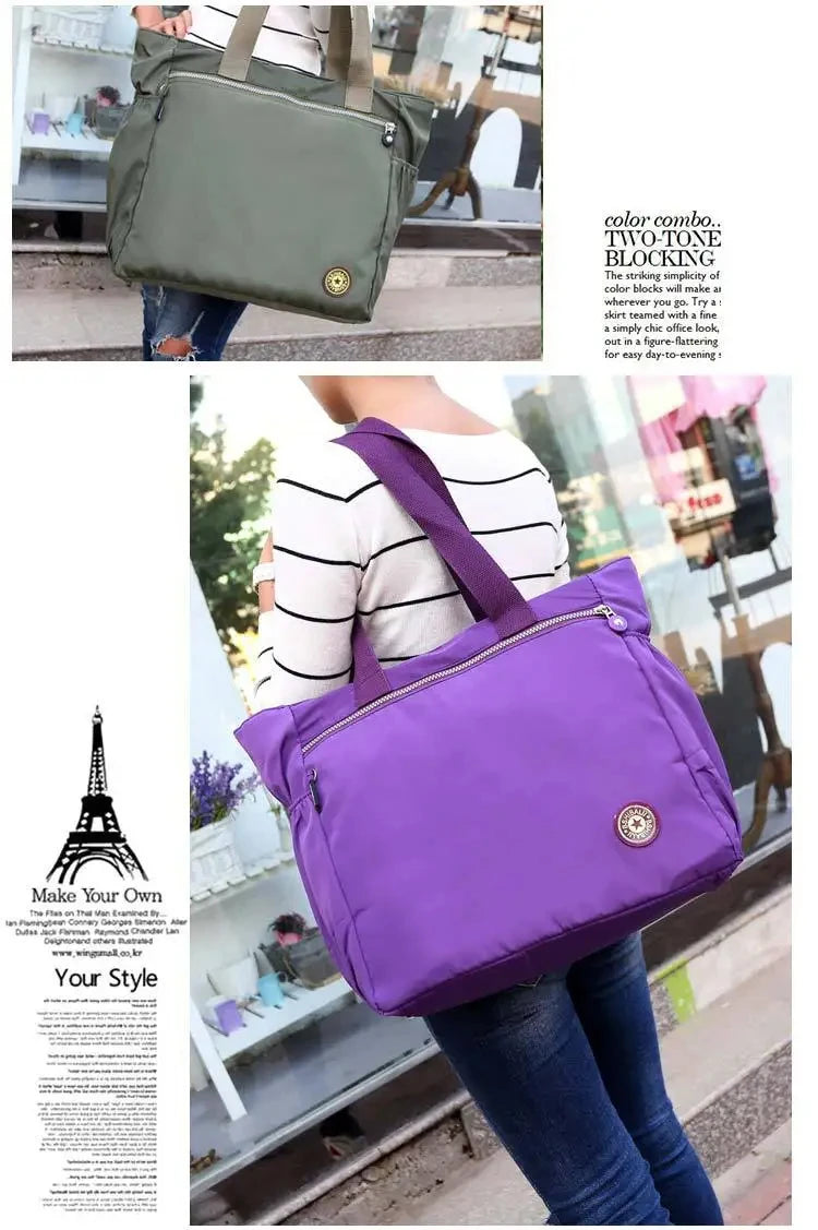 Bolsa de viaje Oxford impermeable de gran capacidad para mujer, bolso de hombro, valija, Bolsa De Viaje, bolsos de mujer, bolsa de compras