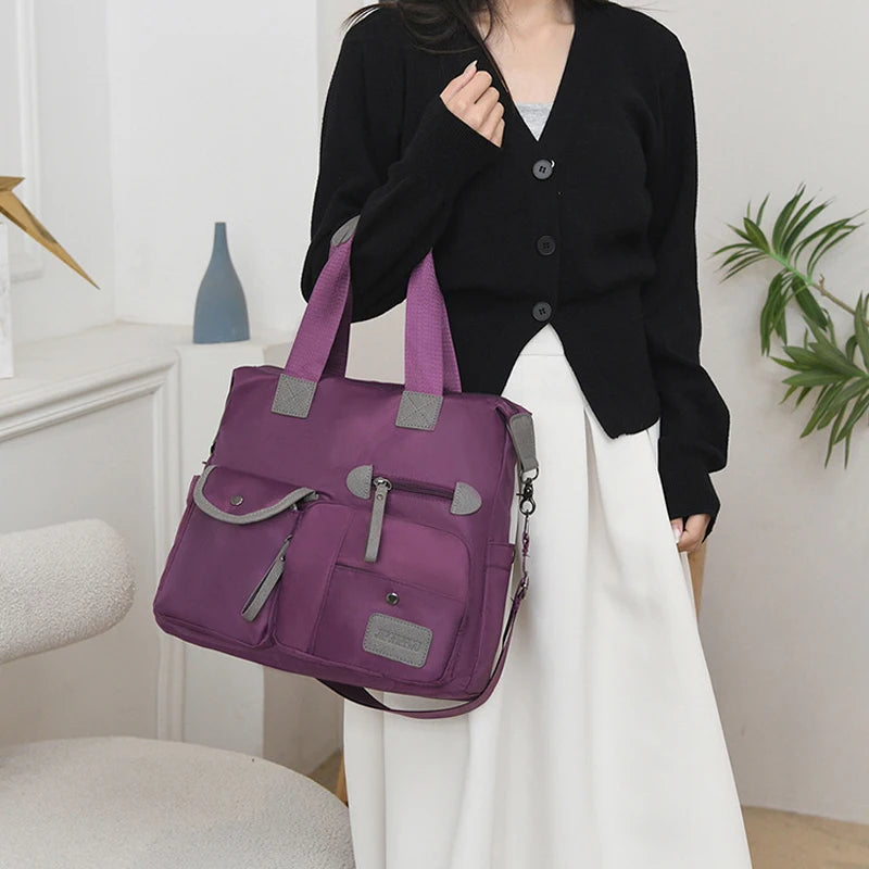 Nylon Waterproof Tote Bag | Large Capacity Mummy & Shoulder Bag Luxegan