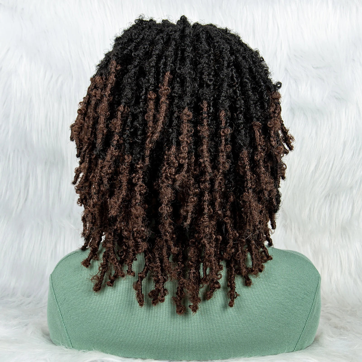 KIMA Pelucas trenzadas sintéticas de 14 pulgadas Peluca frontal de encaje Pelucas trenzadas 9x6 Trenzas de caja sin nudos con pelo de bebé para mujeres negras