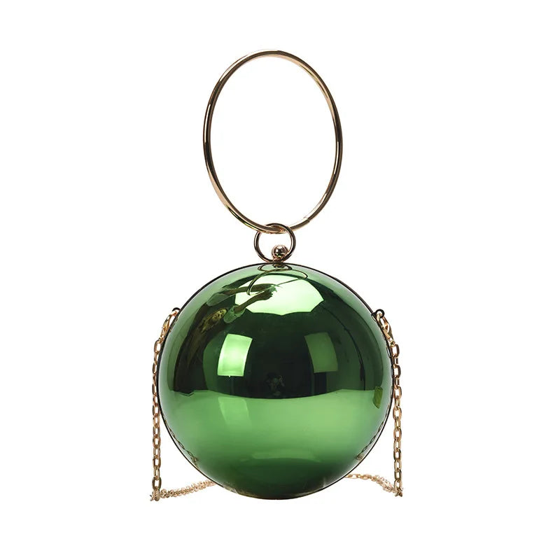 Luxury Women's Round Ball Evening Bag | Fashion Party Clutch & Purse Luxegan