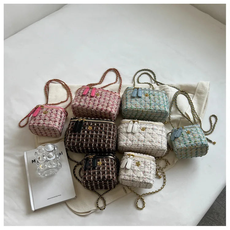 Women's Shoulder Bags | Popular Niche Crossbody Bag & Wool Chain Small Square Bag Luxegan