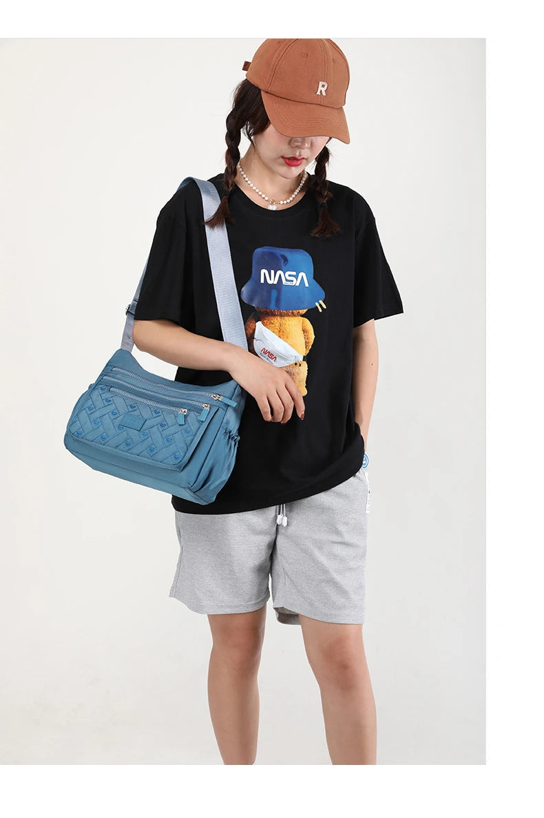 Waterproof Nylon Messenger Bag | Fashion Satchel Shoulder & Crossbody Luxegan