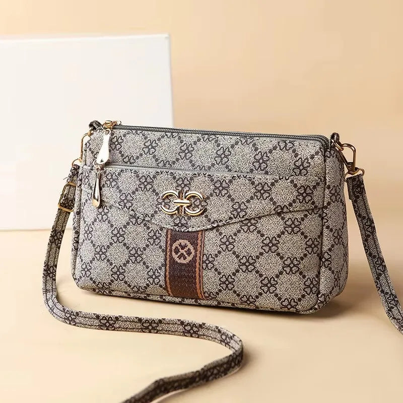 Ladies' New Crossbody Shoulder Bag | Atmospheric Middle-aged Underarm Handbag & Mini Phone Purse Luxegan