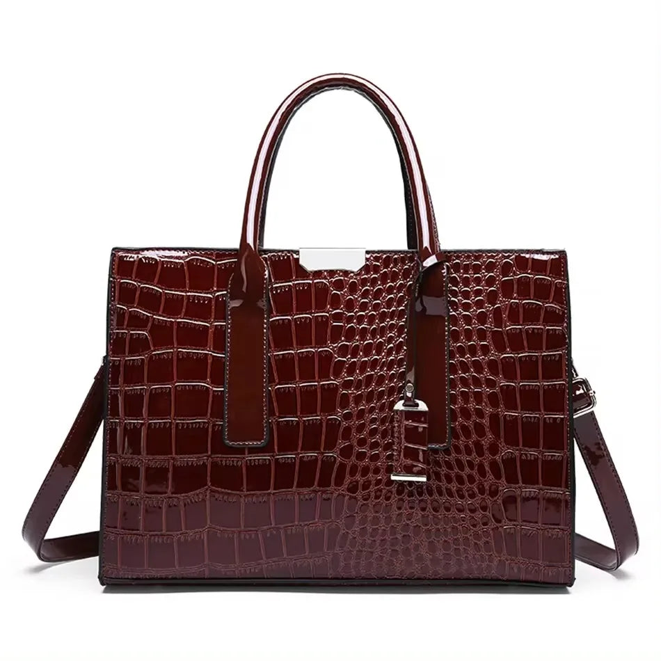 Luxury Handbag Fashion Print Large Capacity Soft Leather Women Shoulder Crossbody Bag | Leisure Designer Ladies Purses and Handbag Luxegan