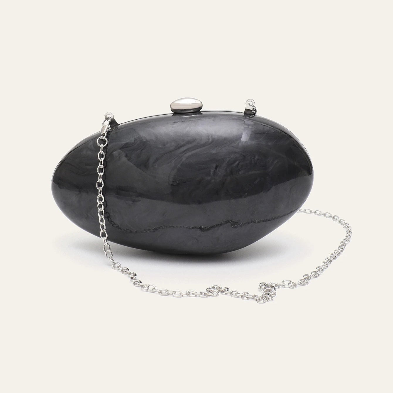 Glamorous Shell Minaudiere | Elegant Acrylic Evening Clutch Luxegan