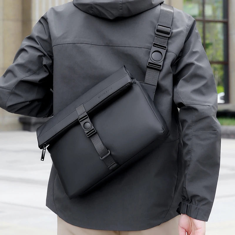 Retro Business Crossbody Satchel | Sophisticated "Large Capacity" Silhouette | Men's Professional Briefcase & Shoulder Bag | "Dignified" High-Performance Oxford Travel Essential for Radiant Versatile Styling Luxegan