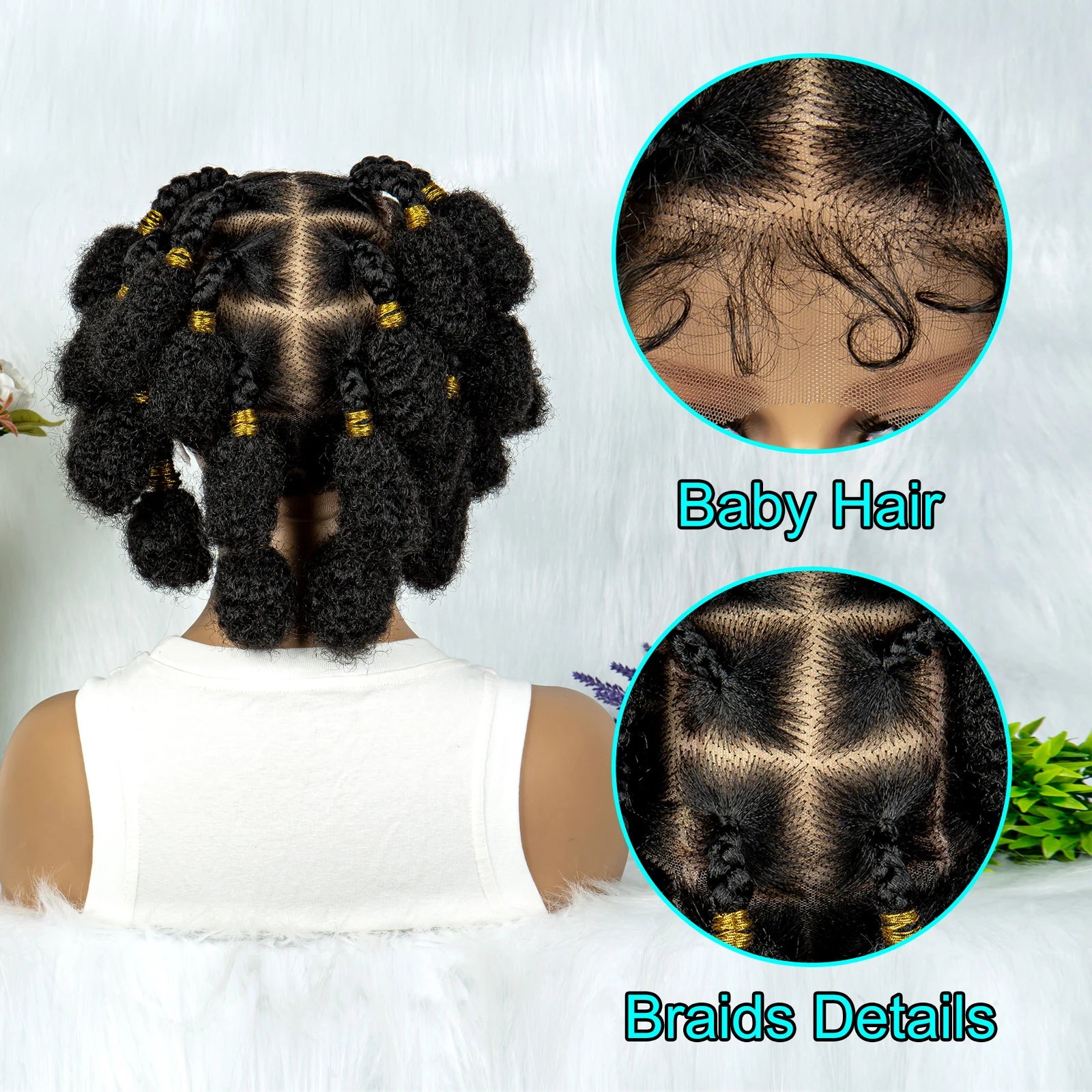 KIMA HD Full Lace Bantu Knot Braids Wig | Knotless Box Braids 
Luxegan