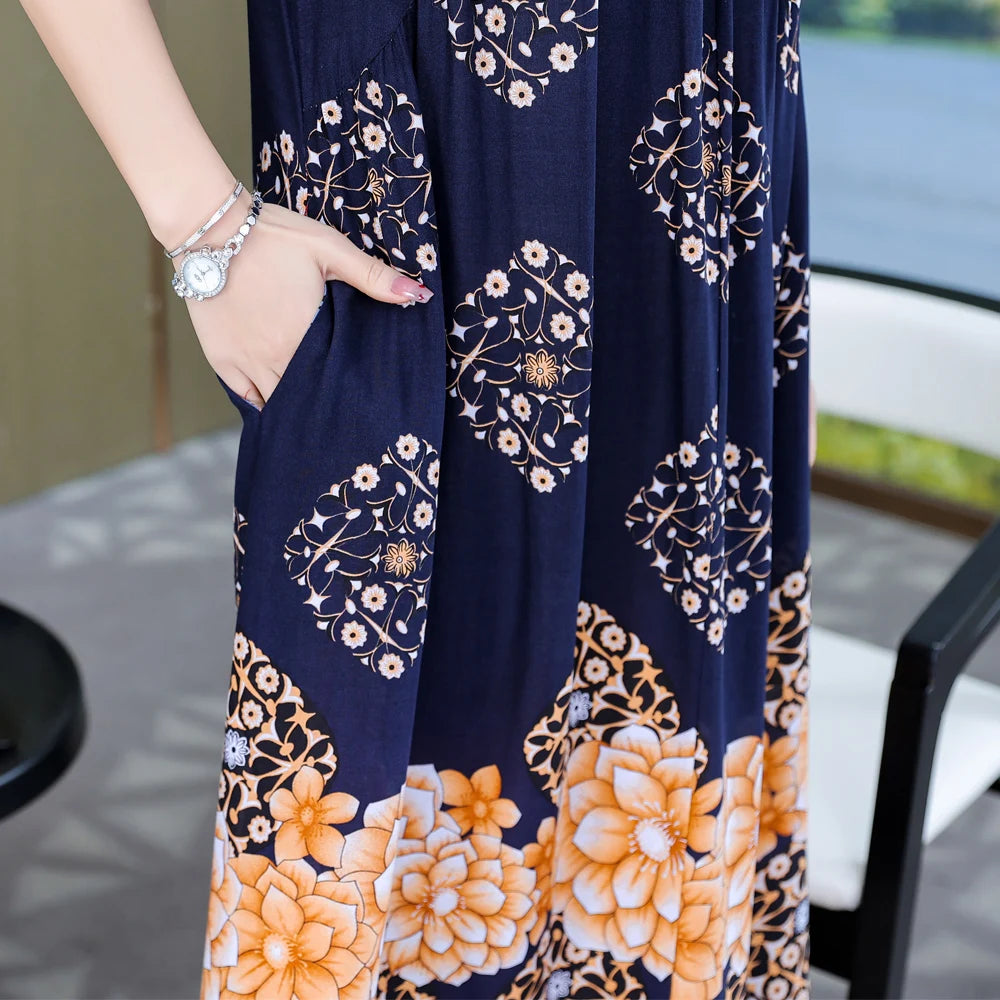 New 2025 Women Dress Female Casual short Sleeve cotton Dresses loose solid Vintage Sweet Clothing Vestidos  vestido verano