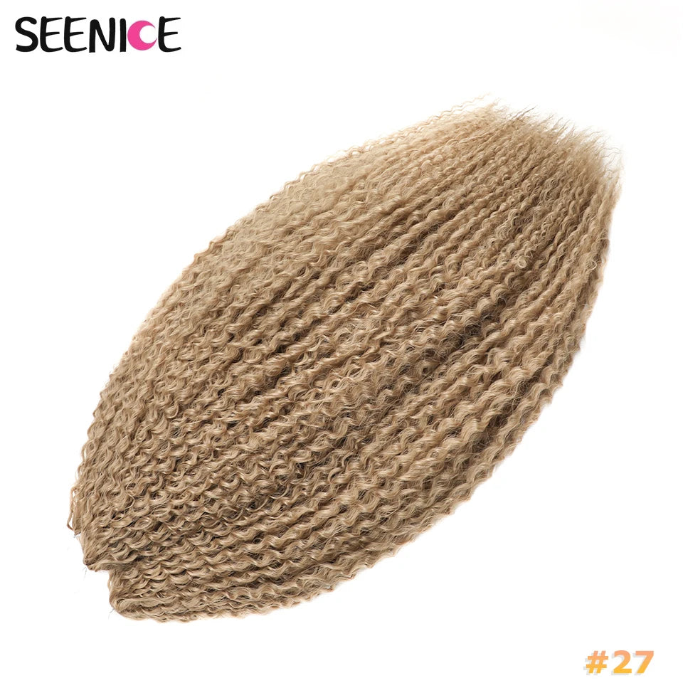 Afro Kinky Curly Crochet Braiding Hair Extensions – Ombre Synthetic Braids for Women | 20 & 28 - view 29