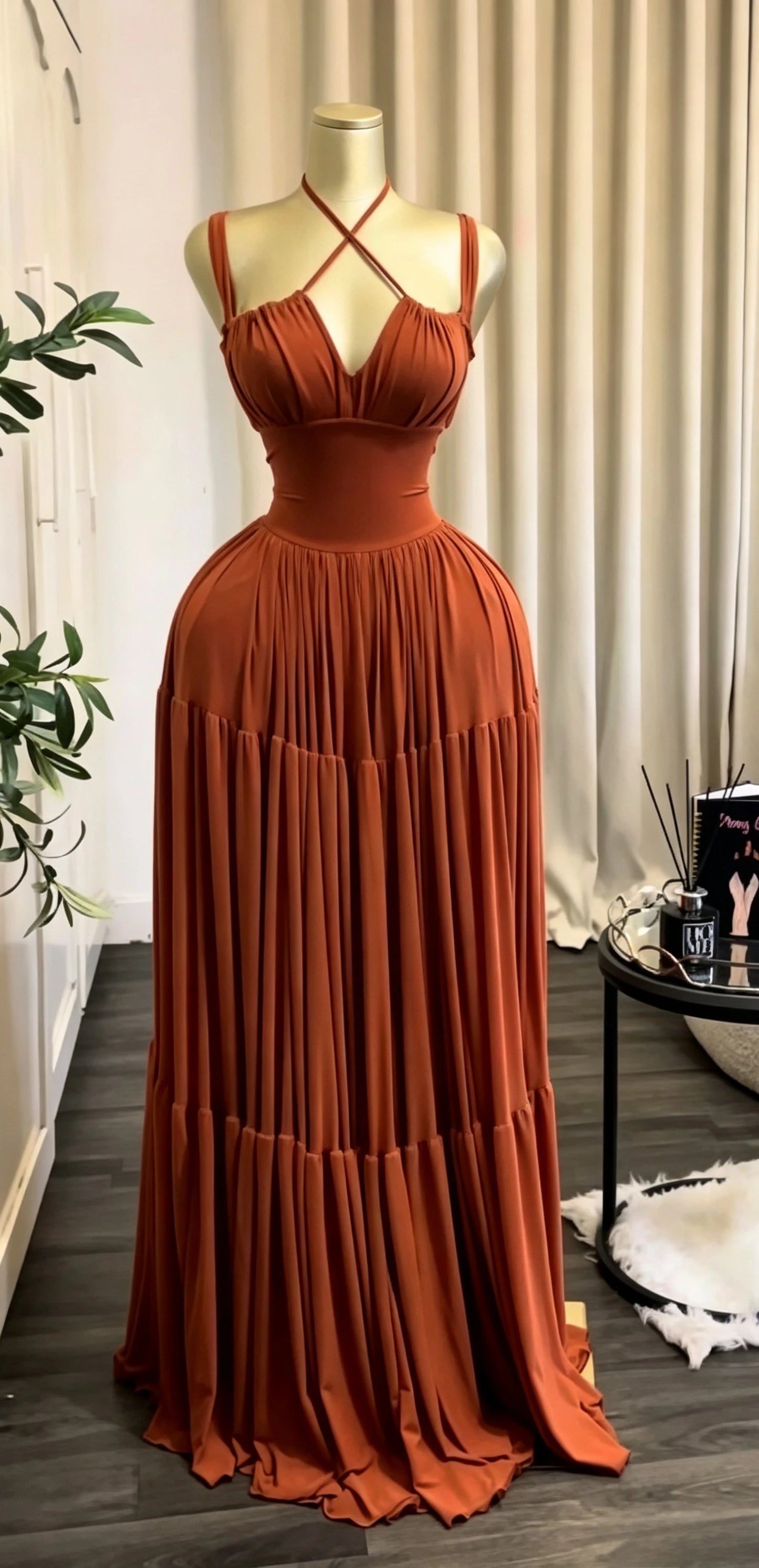 CM.YAYA 2026 Summer Women Halter Sleeveless Strapless Long Maxi Dress Slim Evening Birthday Beach Sexy Vacation Party Dresses