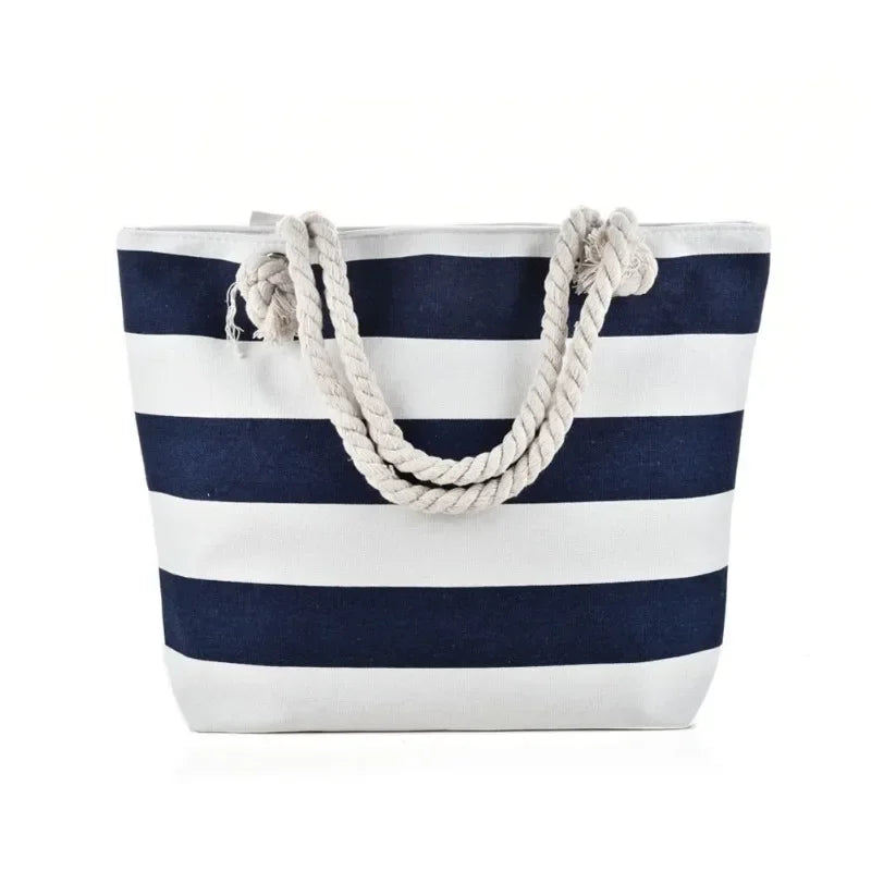Large Waterproof Beach Tote Bag | Zipper Shoulder & Pool Bag Luxegan