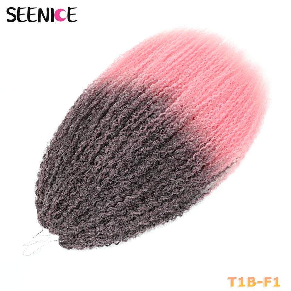 Afro Kinky Curly Crochet Braiding Hair Extensions – Ombre Synthetic Braids for Women | 20 & 28 - view 19