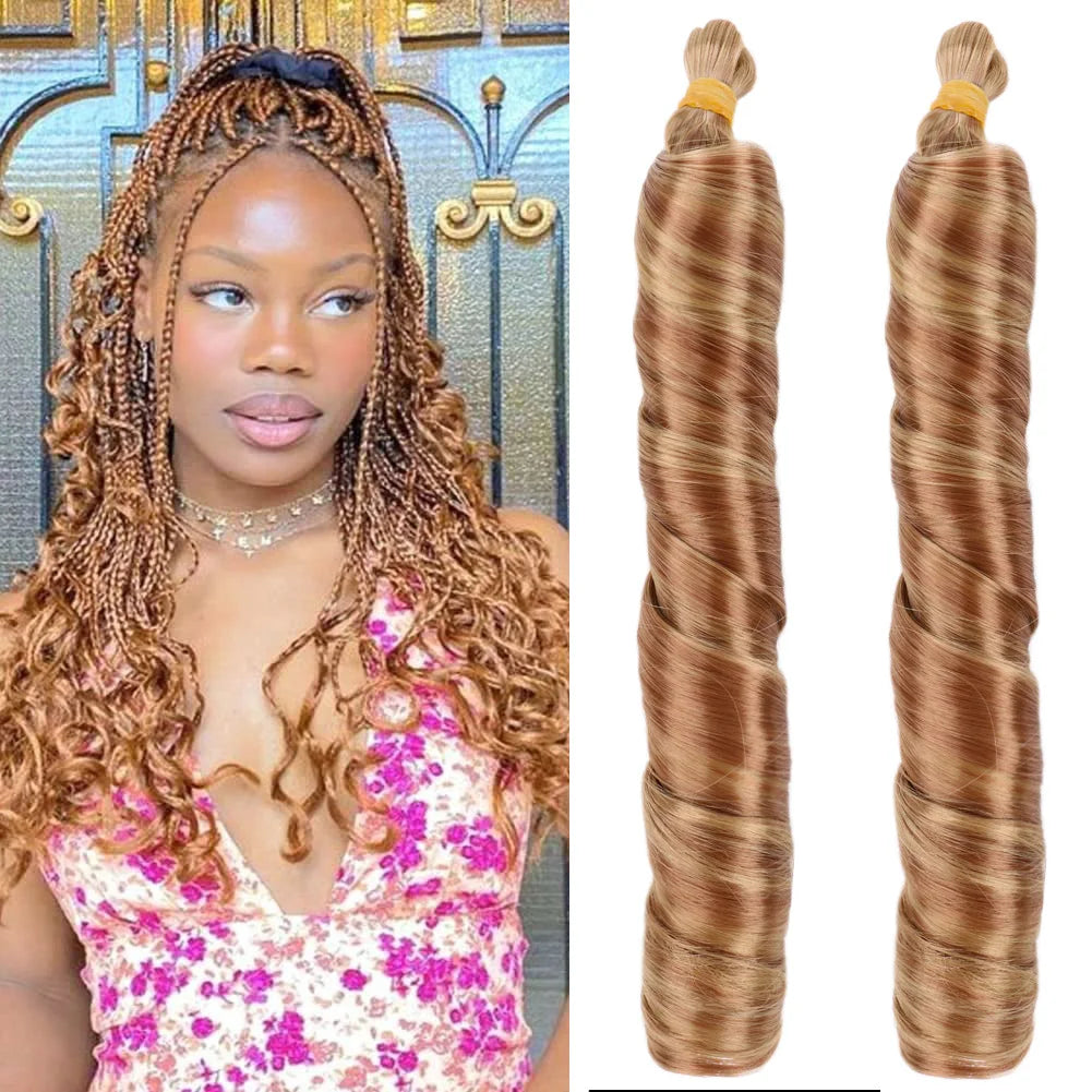 22 Inch French Curly Braiding Hair | Kanekalon Loose Wave Crochet Hair 8 Packs 100g/Pack Ombre Colors
