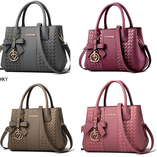 Hard PU Patterned Bucket Handbag | Large Capacity Crossbody Messenger Bag Luxegan