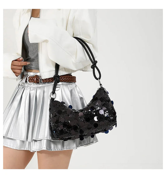 Fashionable Women's Personality Underarm Bag | Solid Color PU Leather Shoulder Crossbody Box Handbag Luxegan