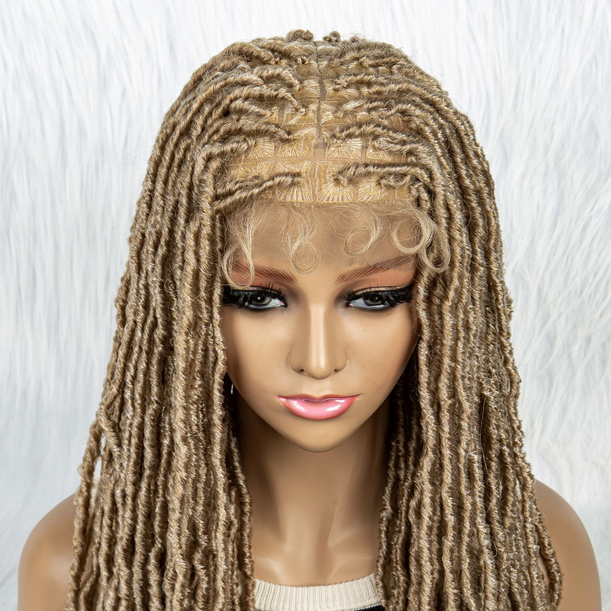 Pink & Blue Braided Wig | Full Lace Butterfly Locs & Dreadlocks