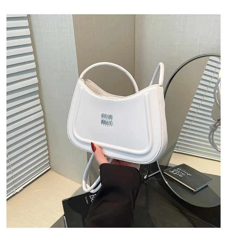 Style Fashion Niche Women's Crescent Bag | High-End Multifunctional Shoulder Bag | New Autumn PU Leather Crossbody & Square Handbag Luxegan