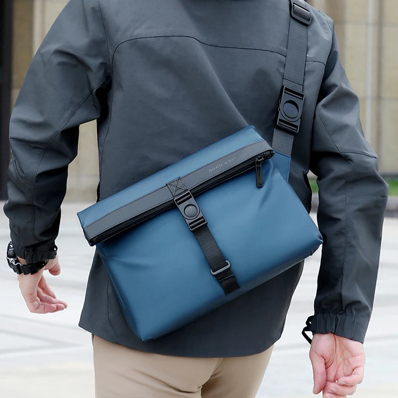 Retro Business Crossbody Satchel | Sophisticated "Large Capacity" Silhouette | Men's Professional Briefcase & Shoulder Bag | "Dignified" High-Performance Oxford Travel Essential for Radiant Versatile Styling Luxegan