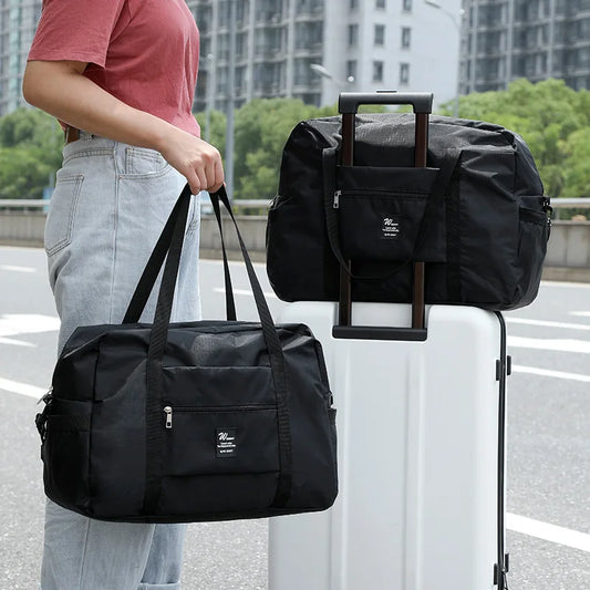 Large Capacity Foldable Travel Bags | Waterproof Handbags & Luggage Organizer Luxegan