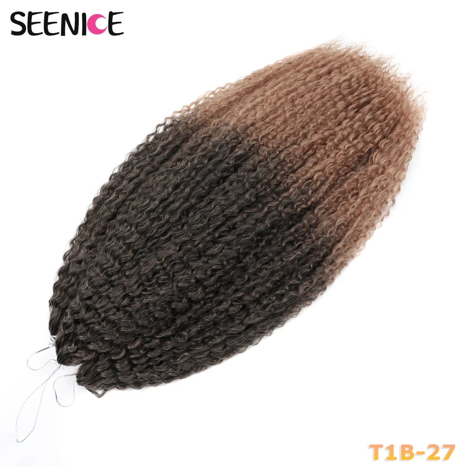 Afro Kinky Curly Crochet Braiding Hair Extensions – Ombre Synthetic Braids for Women | 20 & 28 - view 8