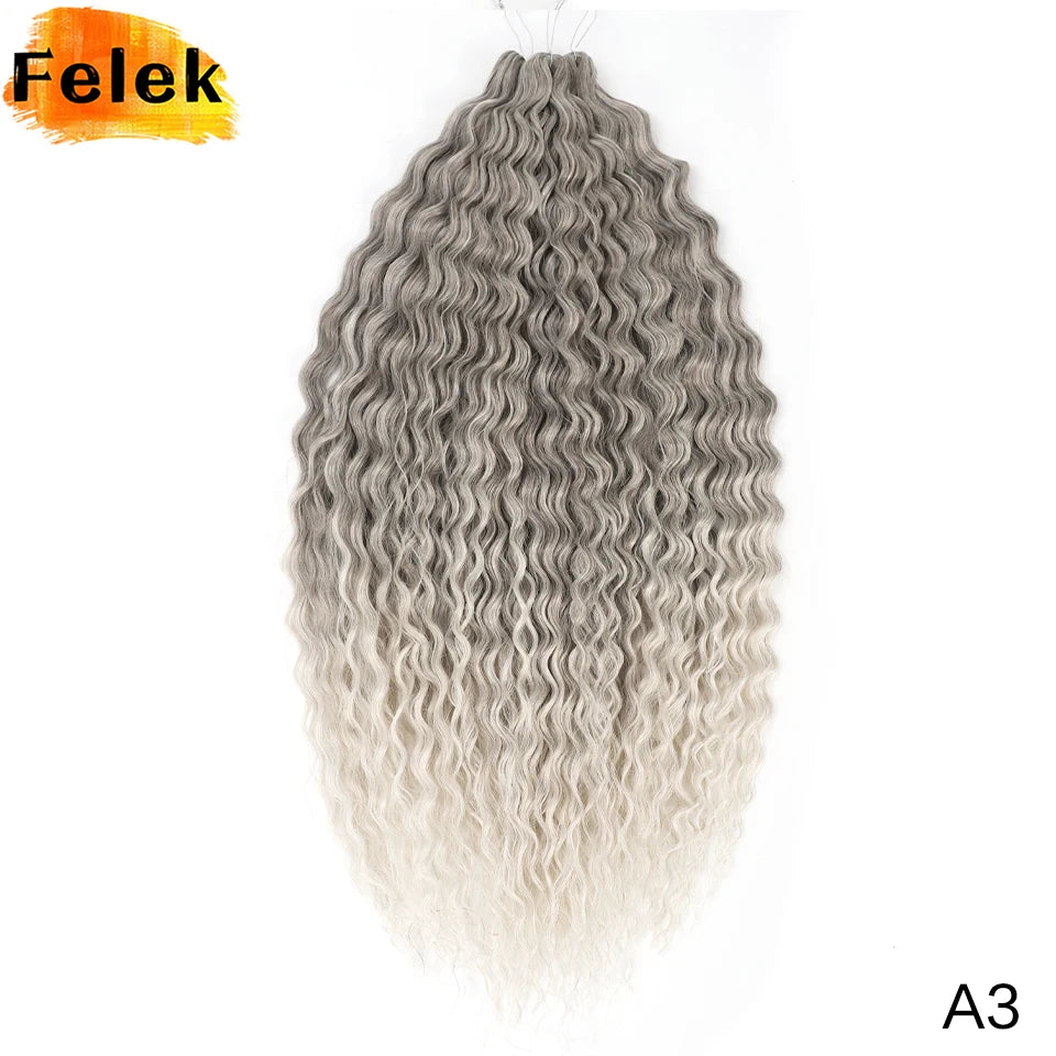 Ariel Curls Crochet Braiding Hair | Water Wave Synthetic Braid Extensions