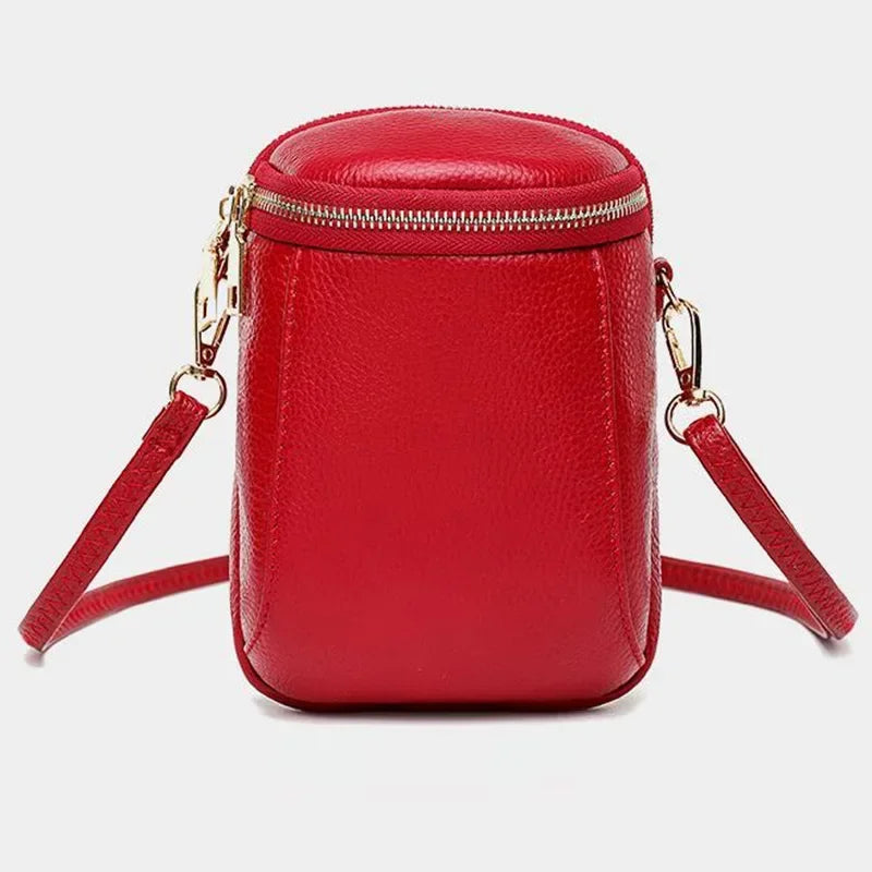 New Mini Cross-body Texture Top Layer Cowhide Shoulder Bag for Women | Fashion High Quality Soft Genuine Leather Mobile Phone Bag Luxegan