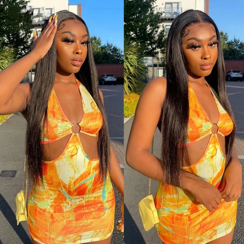 Raw Vietnamese Bone Straight HD Lace Wig | Sophisticated "36 Inch Glueless" Silhouette | Elegant 220% Density Ready-to-Wear Unit | "Dignified" High-Performance 5x5 Transparent Essential for Radiant Versatile Styling Luxegan