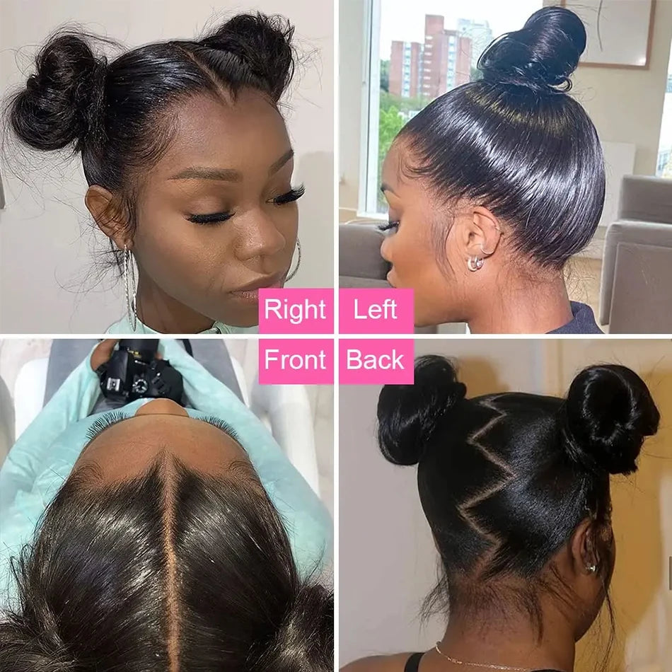 30-Inch Bone Straight HD Transparent Lace Front Wig | 13x6 Full Lace Frontal, 13x4 Frontal & 4x4 Lace Closure Options | 100% Brazilian Virgin Human Hair Long Wig with Baby Hair Luxegan