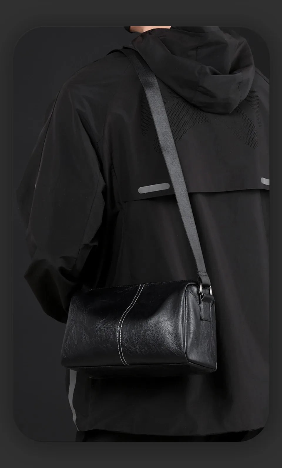Men's Full Grain Leather Shoulder Bag | Vintage-Inspired Convertible Crossbody Pack (Durable Work & Weekend Bag) Luxegan