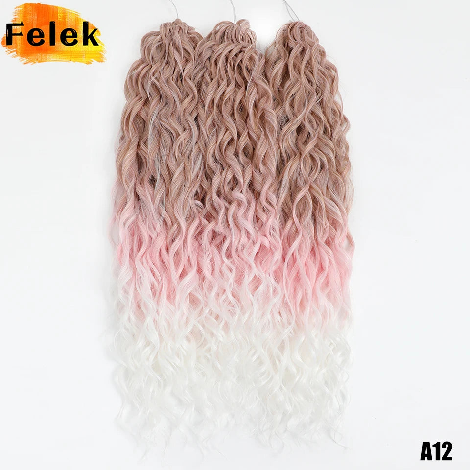 Jessica Hair Deep Wavy Twist Crochet Hair 22 Inch | 100G | 54 Colors | 3 Packs/Lot