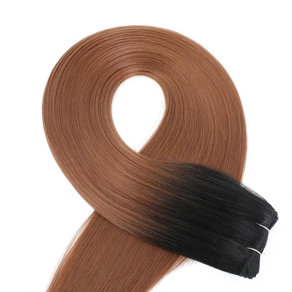 Bone Straight Synthetic Hair Extensions | Yaki Texture | 24–32 Inches