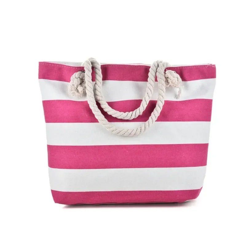 Large Waterproof Beach Tote Bag | Zipper Shoulder & Pool Bag Luxegan