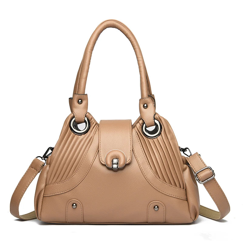 Fashion Women Luxury Handbags | Ladies Designer Large Capacity Tote | Soft Leather Crossbody Messenger Bag Luxegan