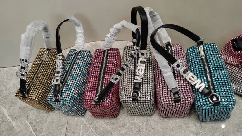Light Luxury Rhinestone Bag | Shiny Diamond-Set Dinner & Messenger Purse Luxegan