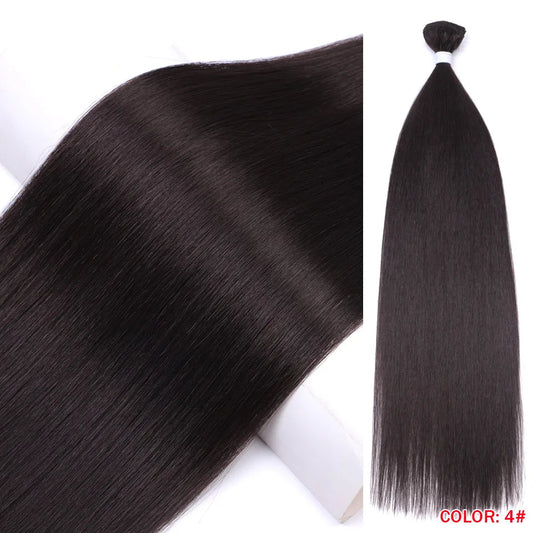 30-Inch Yaki Straight Synthetic Hair Bundles – 100g | Ombre & Linen Colors | High-Temp Fiber - view 2
