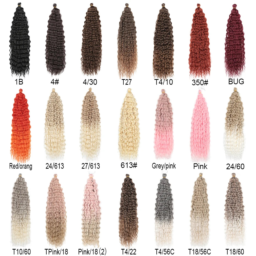 22 Inch Water Wave Twist Crochet Hair | Braiding Extensions